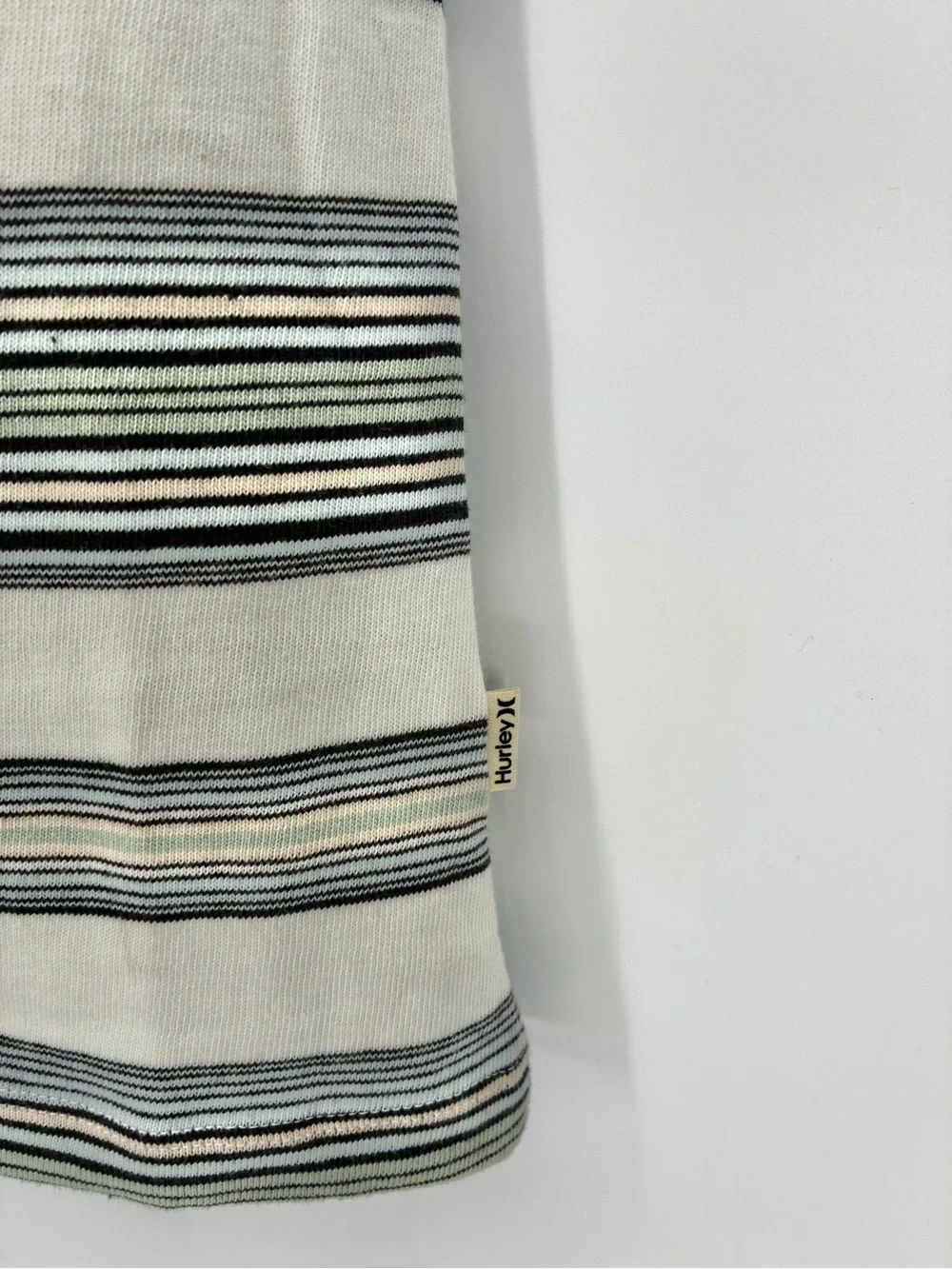 Hurley Striped Cotton Knit Scoop Neck Maxi Dress XS